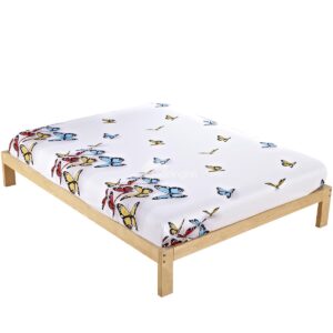 3D Butterfly Printed One Pair Cinderella Cotton Fitted Sheet