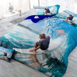Desert Cool Surfing Digital Print 4-Piece Cotton Duvet Cover Set