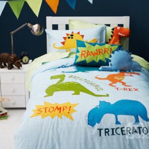 Dinosaur World 4-Piece Cotton Kids Duvet Cover Sets