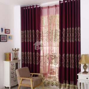 High Quality Concise Embroidery Cloths Polyester Cotton Curtain