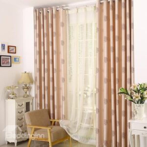 High Class Concise Shading Jacquard Cloths Polyester Cotton Curtain