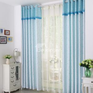 Fashion Concise Shading Jacquard Cloths Polyester Cotton Curtain