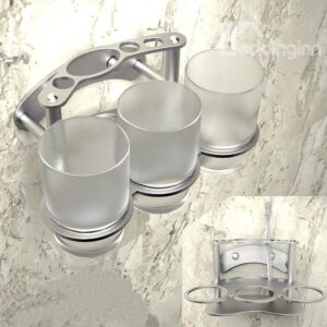 Creative Alumimum Never Rust Three-Cup Toothbrush Holder