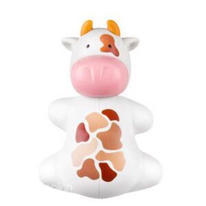 Faddish Cute Dairy Cattle White Toothbrush Holder