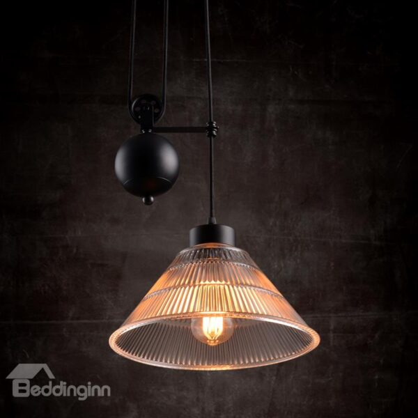 Retro American Country Style Loft Dining Room Corridor Crystal Pendant Light