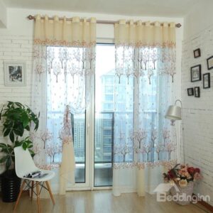 Beautiful Tree Pattern Custom Sheer Curtain
