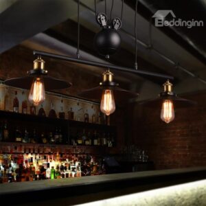 Nordic Retro Creative Umbrella-Shaped Bar Pendant 3-Head Lights