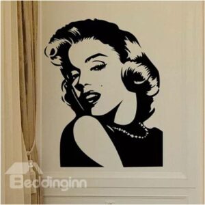 Sexy Tribute to Marilyn Monroe Profile Black and White Wall Stickers