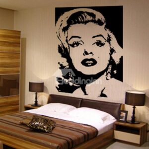 Tribute to Marilyn Monroe Sketch in Black and White Wall Stickers Large
