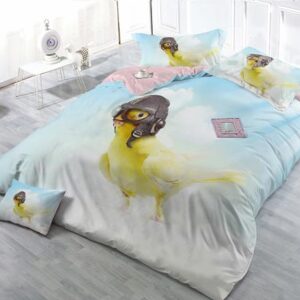 Cute Bird 4-Piece High Density Satin Drill Duvet Cover Sets