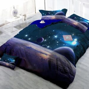 Romantic Starry Sky 4-Piece High Density Satin Drill Duvet Cover Sets