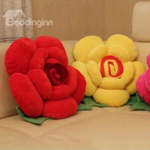 Multicolor Choice Flower Shape Single Throw Pillow
