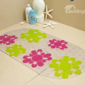 Bargain Price Transparent Flower Massage Salient Point PVC Bath Mat