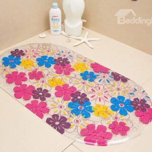 Colorful Flower Massage Salient Point PVC Bath Mat