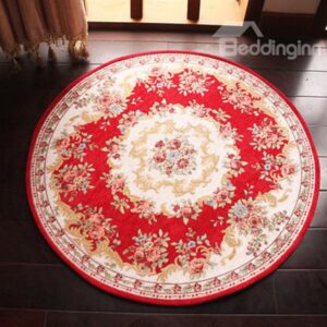 High Class Coffee Table Tea Table Floral Patterned Round Area Rugs
