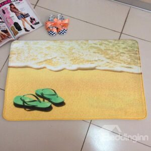 Beach Shoes Water Absorption Skid Resistance Soft 3D Bath Rug