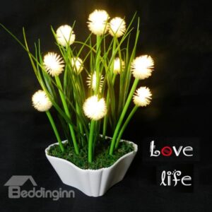 Wonderful Creative Dandelion Flower Pot Design LED Lamp