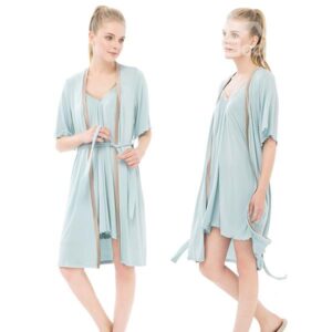 New Style Super Soft Modal Short Sleeve Women's Bathrobe