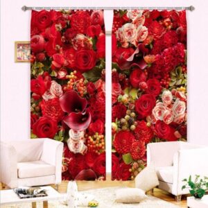 Glamorous Various Flowers 3D Curtain