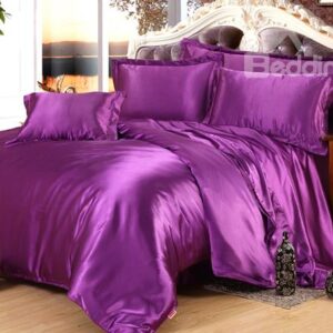 Skin Care Charming 4-Piece Purple Duvet Cover Sets