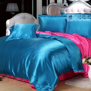 Skin Care Charming 4-Piece Lake Blue Duvet Cover Sets