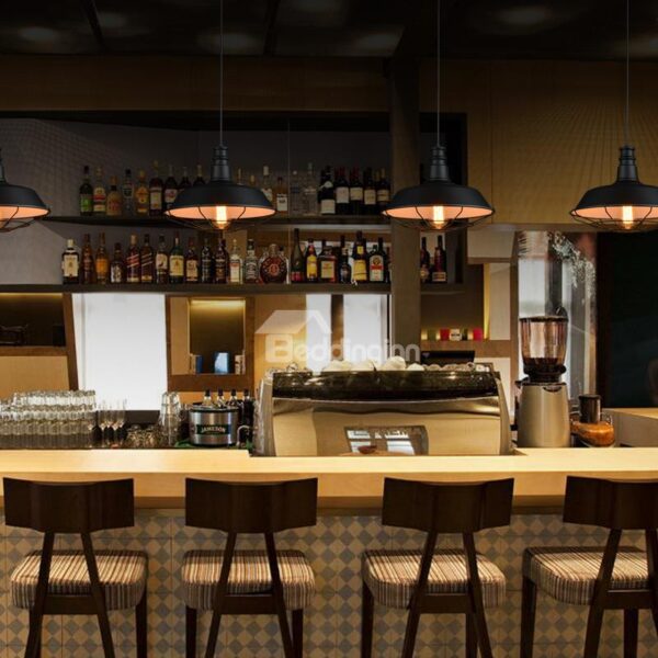 Retro American Country Style Pan Shade Framed Pendant lights