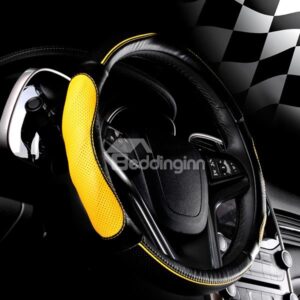 Sport Style Leather Steering Wheel Cover