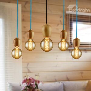 Nordic Creative Dininig Room Wood Pendant Light