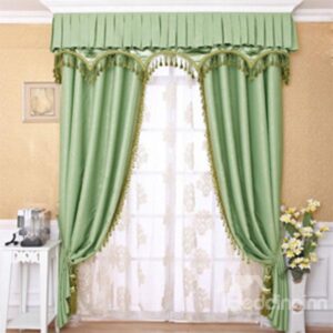 Lively Green High Shading Degree Polyester Curtain and Sheer