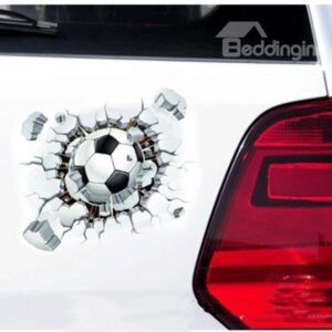 The Football Breaking the Wall Car Sticker