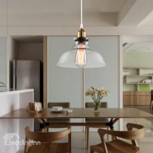 Retro American Country Style Creative Glass Bowl Shaped Pendant Lights