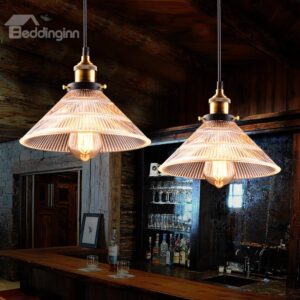 Simple American Style Crystal Glass 2-Head Pendant Lights