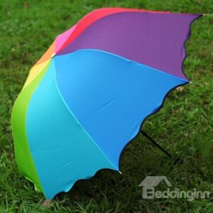Wonderful Colorful Rainbow Sun Umbrella