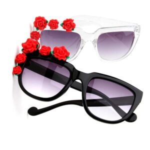 Gorgeous Bohemia Flower Decoration Women's Sunglasses