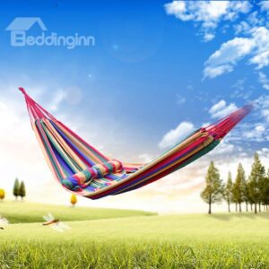 Classical Stripe Firm Outdoor Double Canvas Hammock