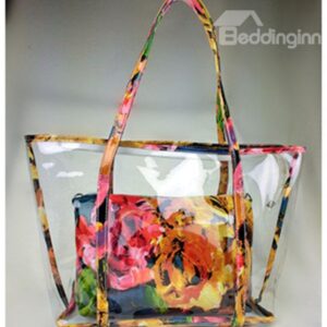 Trendy Yellow Color Joint Transparent Shoulder Bag