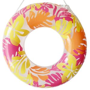 Graceful Floral Adult Swim Ring with Safety Rope