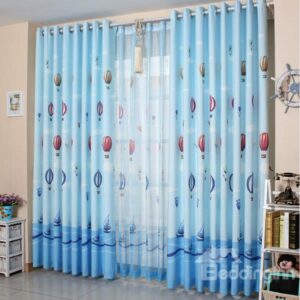 Top Quality Fire Balloon Pattern Curtain and Sheer