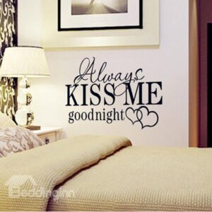 Loving Words Always Kiss Me Goodnight Removable Wall Sticker
