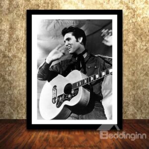 Elvis Presley Playing Guitar Wall Art Print