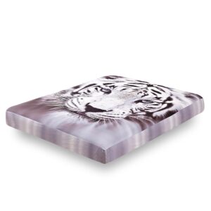 Extremely Vivid 3D White Tiger Printing Cotton Fitted Sheet
