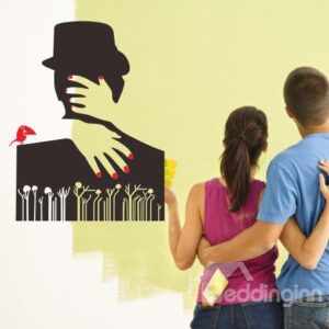Creative Romantic Lover's Hug Removable Wall Sticker