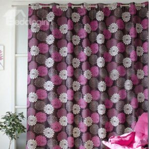 Simple Style Jacquard Grommet Top Curtain