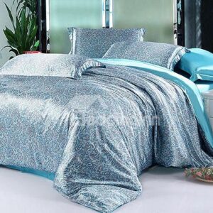Noble Paisley 4-Piece Water Blue Duvet Cover Sets