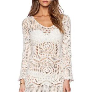 Sexy Wave Pattern Hollow Out Bikini Cover-Ups