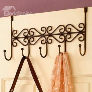 Creative Ironwork Over The Door 5 Hook Organizer Rack
