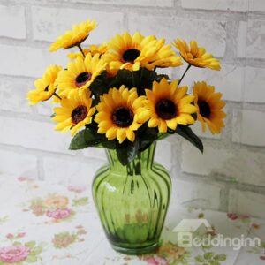 Gorgeous Bright Decorative Sunflower Artificial Flowers 1 Bunch
