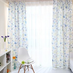 Beautiful Butterfly Noise Reducing Grommet Top Curtain