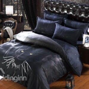 Panther and Moon Print 6-Piece Duvet Cover Sets