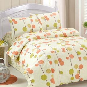 Leaves Print 4-Piece Cotton Kids Duvet Cover Sets